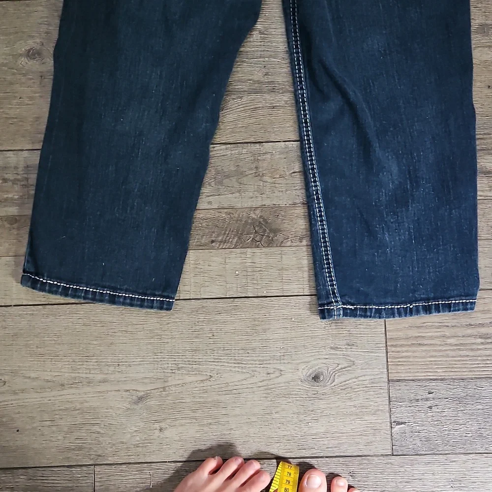Dark Blue Denim Capri. 17/21 Exclusive Denim Womems Size 12 - Picture 10 of 10